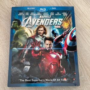 Marvel Avengers Blu-ray DVD with Red and Blue Cover